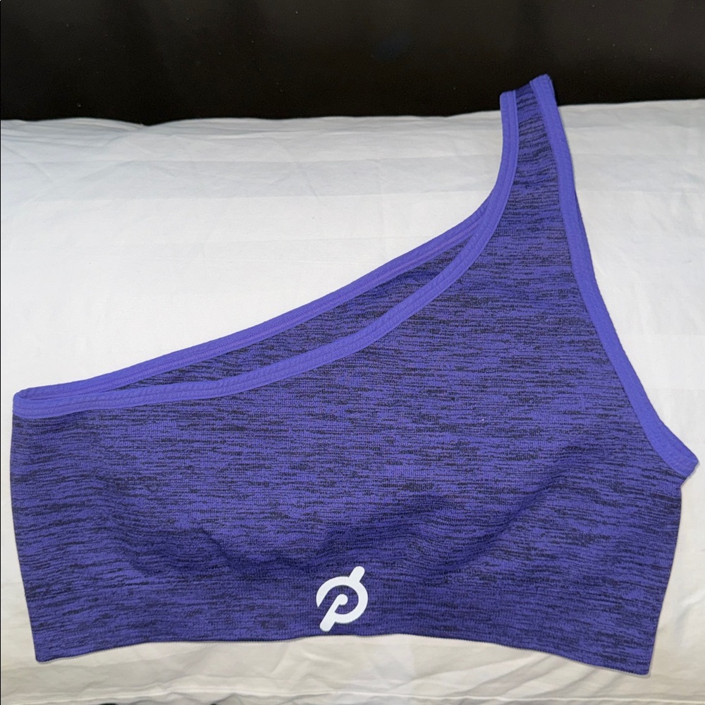 Peloton One Shoulder Seamless Sports Bra M/L Purple